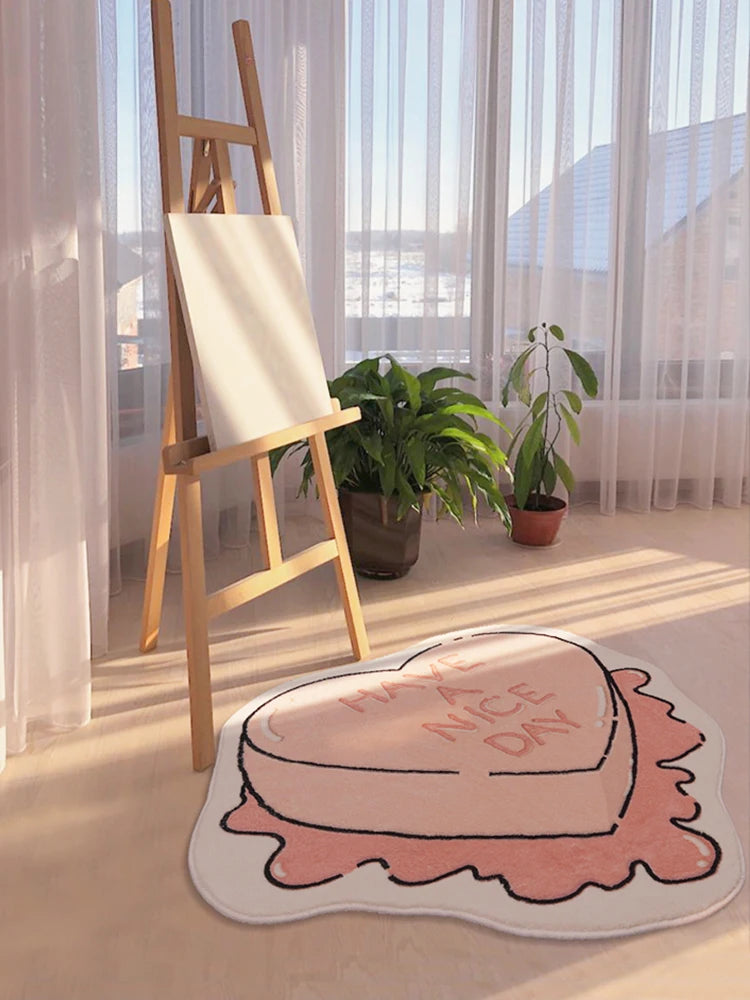 Creative Art Rug Pink Comfortable Soft Bedroom Rugs Living Room