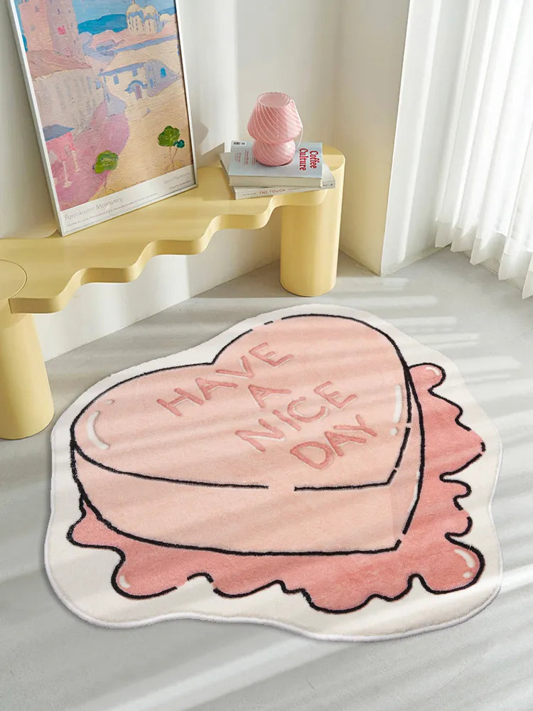 Creative Art Rug Pink Comfortable Soft Bedroom Rugs Living Room