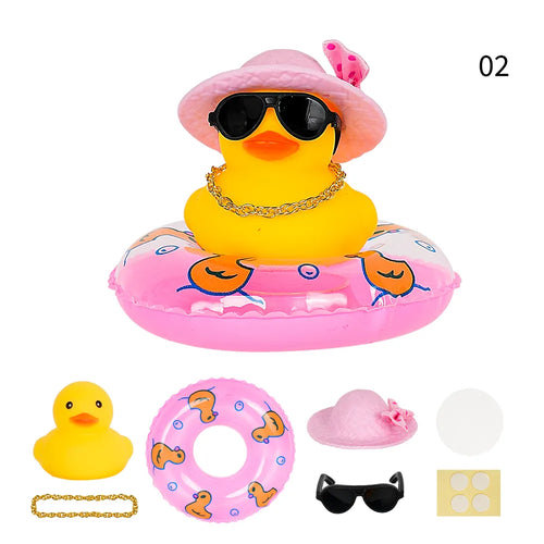 Car Duck Car Rubber Dashboard Decorations Ornament Yellow Duck with
