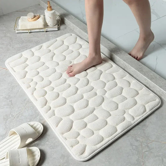 Foot Mat Coral Fleece Floor Mat Household Memory Foam Non-Slip