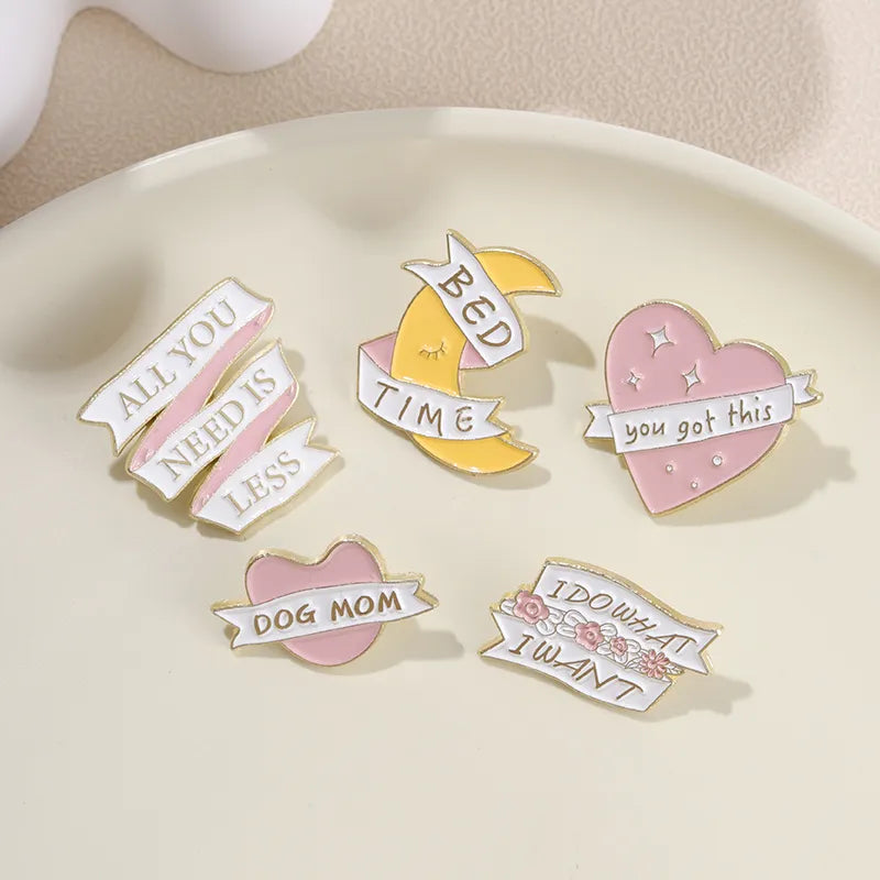 Oil Painting Quotes 3-6pcs/set Enamel Pins Custom Quotes Saying