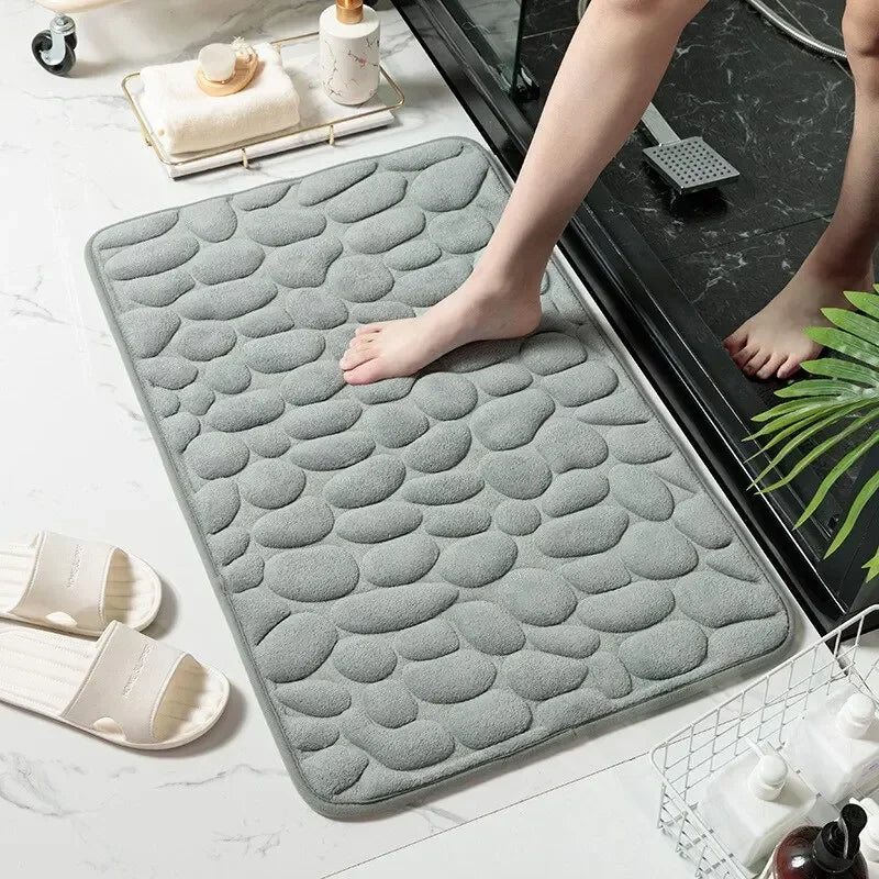 Foot Mat Coral Fleece Floor Mat Household Memory Foam Non-Slip