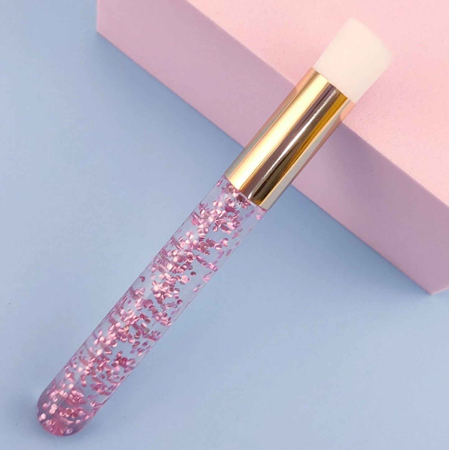 Soft Eyelash Extension Cleaning Brush Crystal Bead Handle