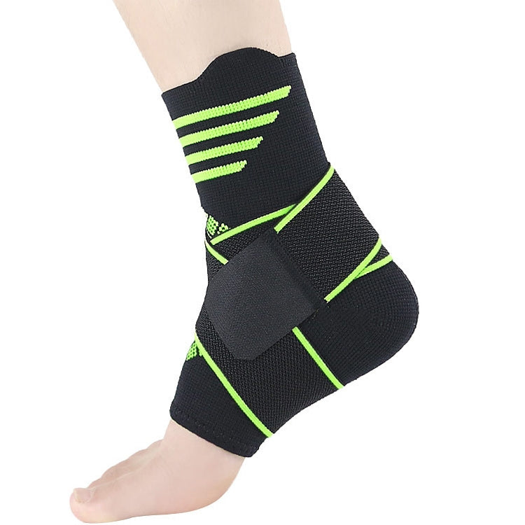 Nylon Sports Compression Striped Bandage Ankle Support