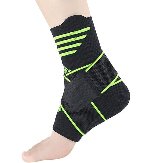 Nylon Sports Compression Striped Bandage Ankle Support