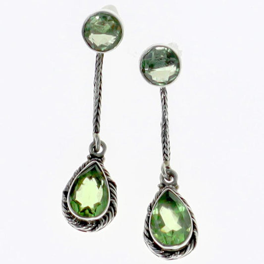 Prasiolite Splendor Green Amethyst Earrings