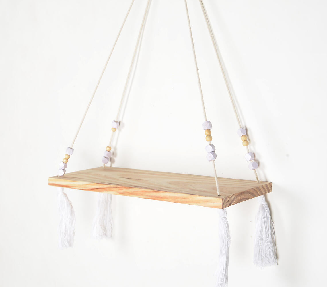 MACRAME PLANT HANGING SHELF