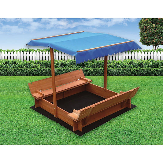 Kids Wooden Sandpit with Canopy