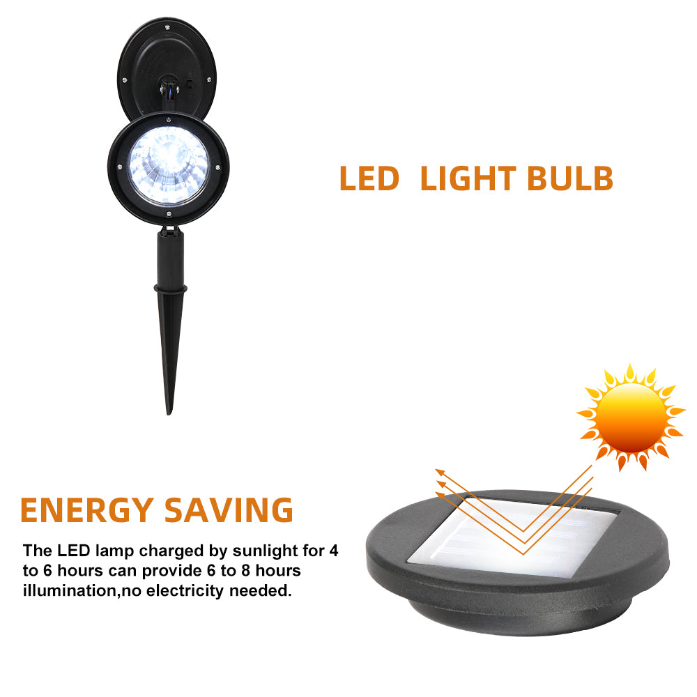 2pcs Solar LED Spotlight