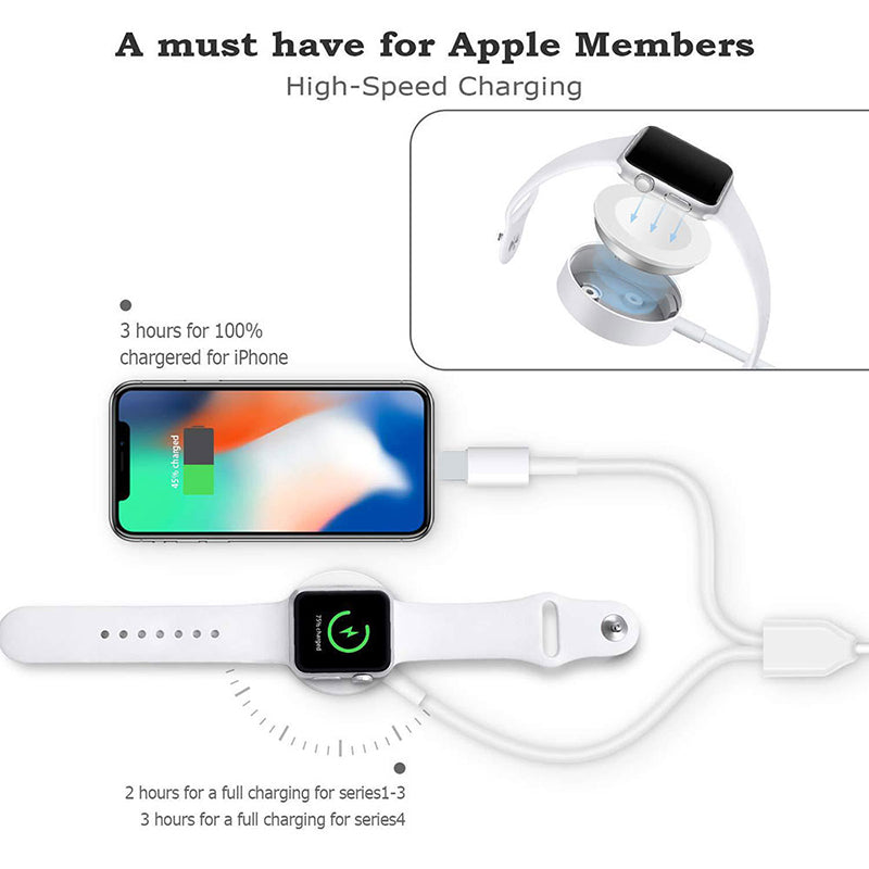 iphone 3 in 1 Wireless Charger Quick Charger USB Cable