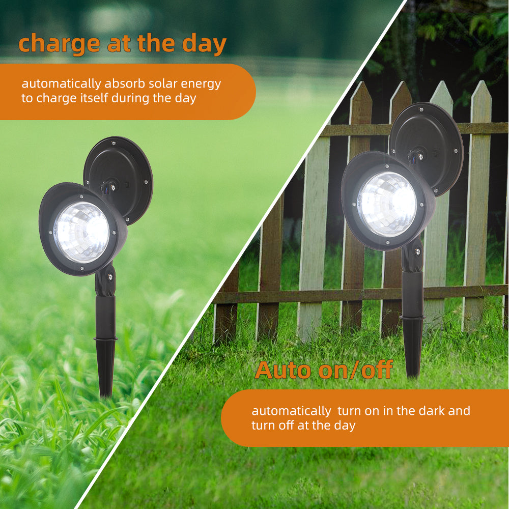 2pcs Solar LED Spotlight