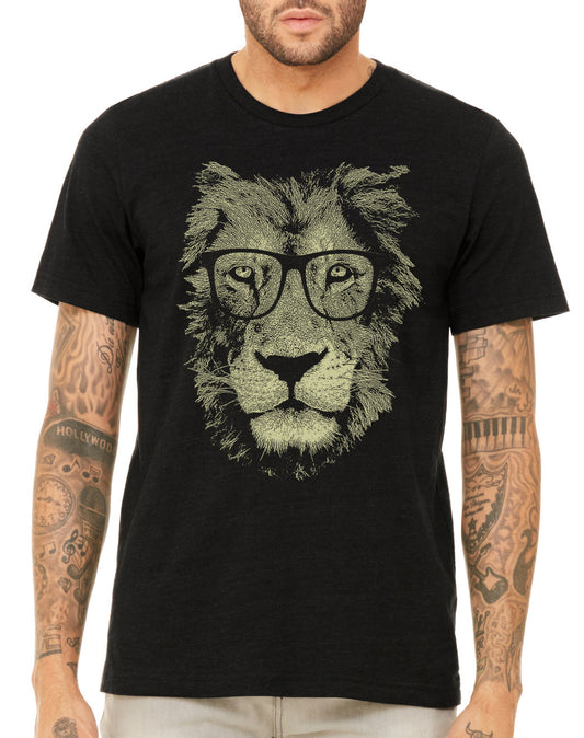 Lion Wearing Glasses T Shirt