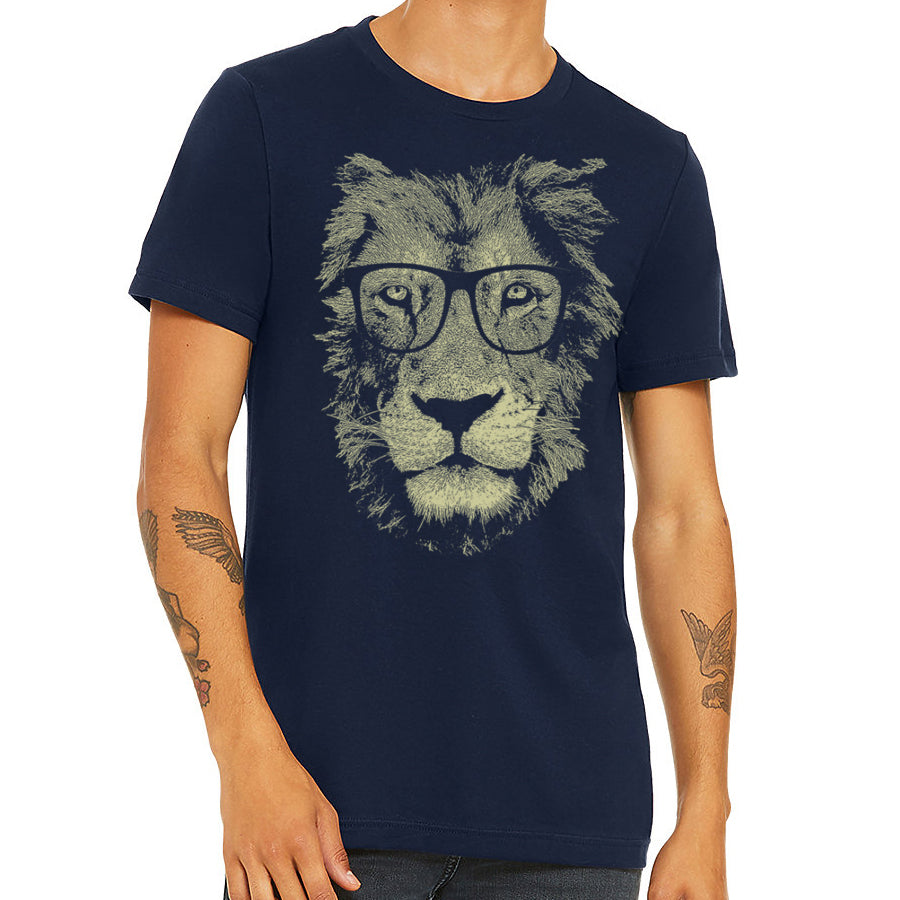 Lion Wearing Glasses T Shirt