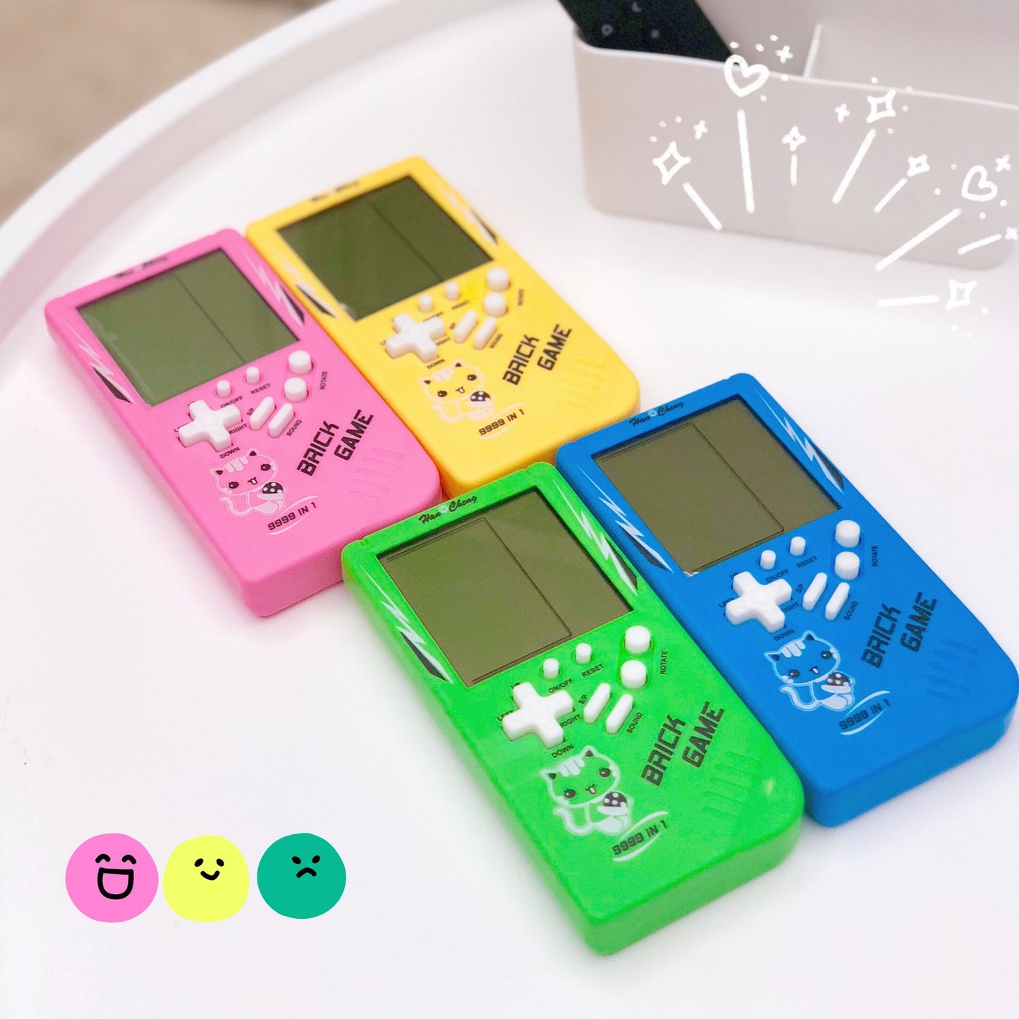 Retro Classic Tetris Handheld Game Pink