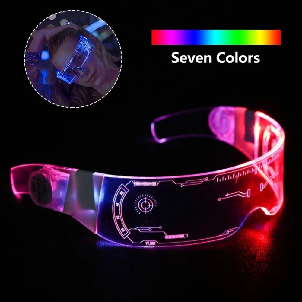 Cyberpunk LED Luminous Glasses 7 colors