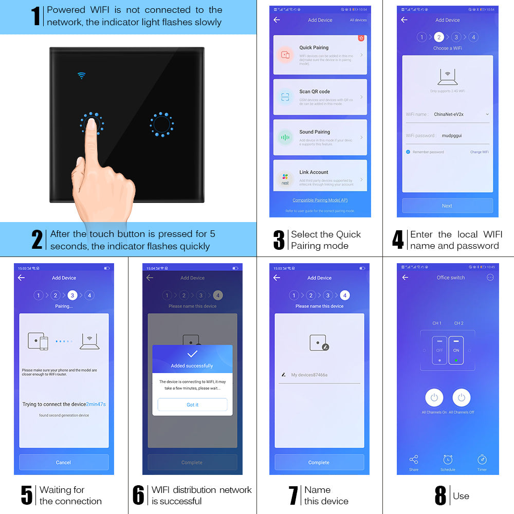 Smart Home Touch Switch EU Standard