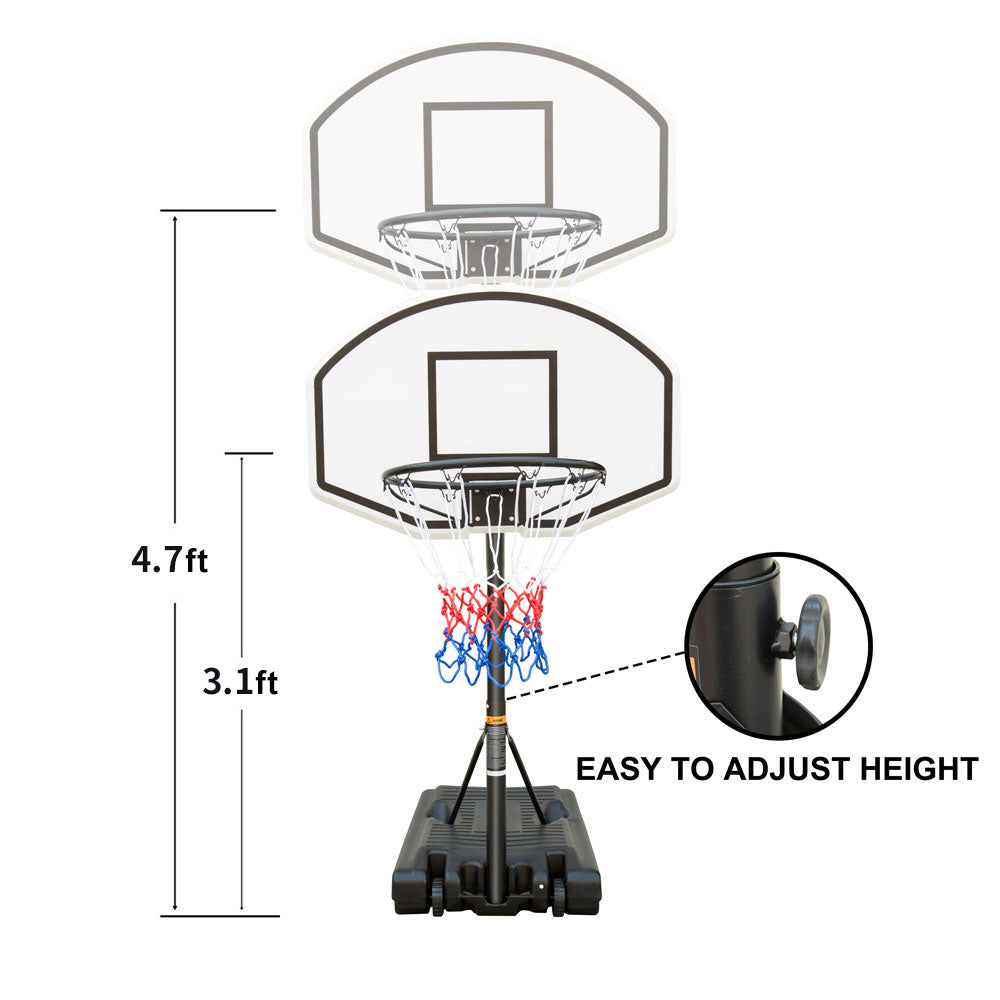 Portable Poolside Basketball Hoop Swimming Pool 3.1ft to 4.7ft