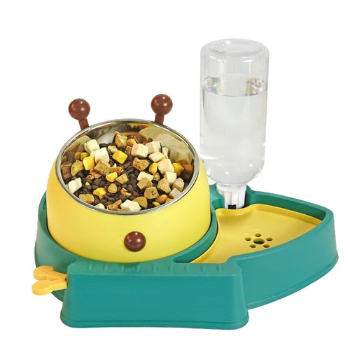 Elevated Tilted Food and Water Bowl Set