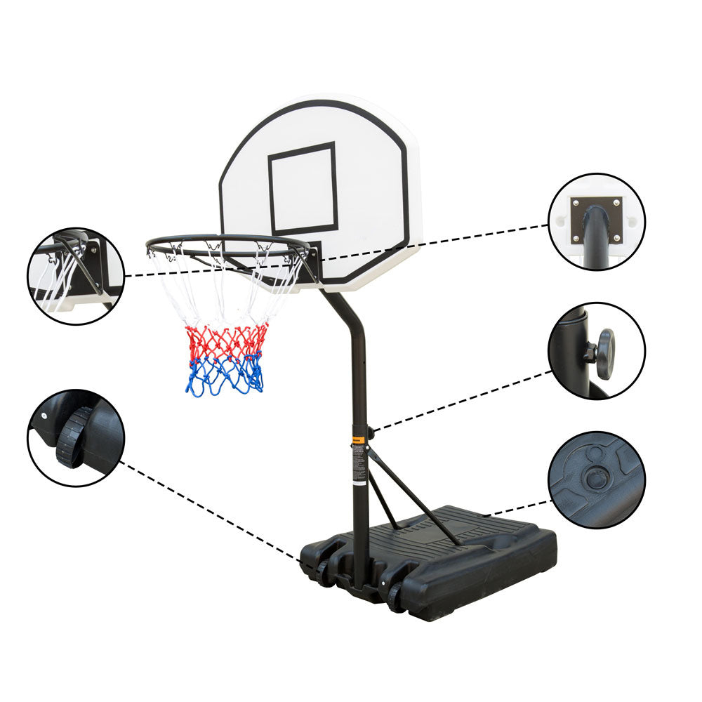 Portable Poolside Basketball Hoop Swimming Pool 3.1ft to 4.7ft
