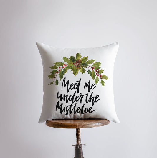 Meet Me Under the Mistletoe | Throw Pillows | Christmas Pillow |
