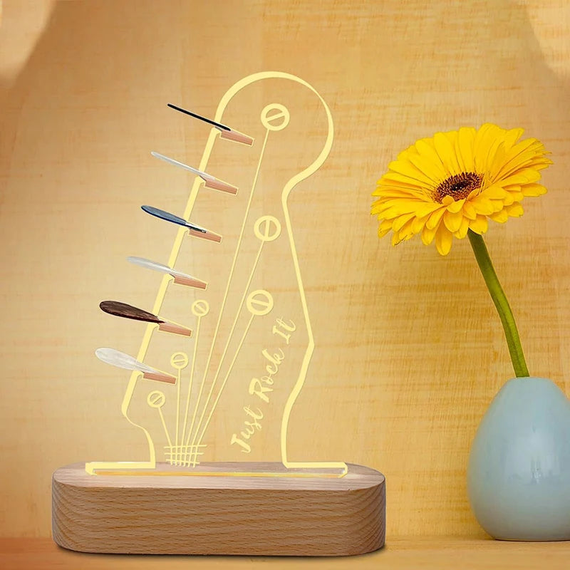 Guitar Pick Case Holder Light Up