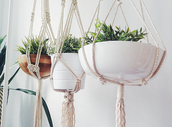 Handmade Macrame Plant Hanger (Plant not included)
