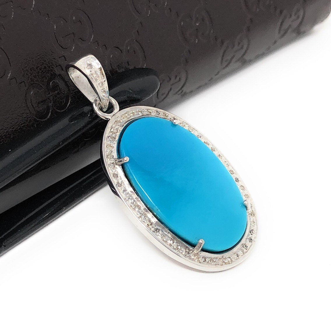 Sleeping Beauty Arizona Turquoise Pendant