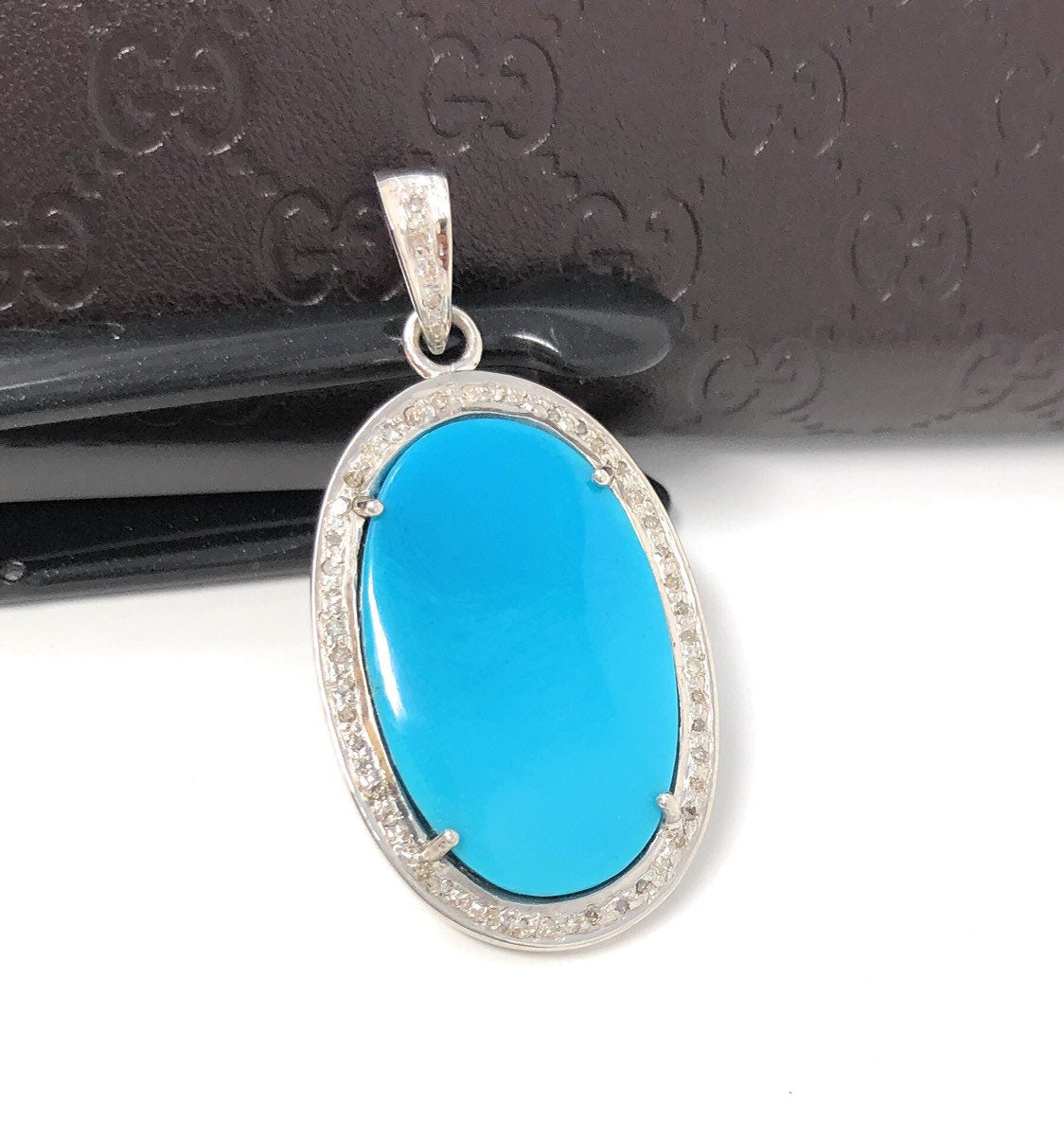 Sleeping Beauty Arizona Turquoise Pendant