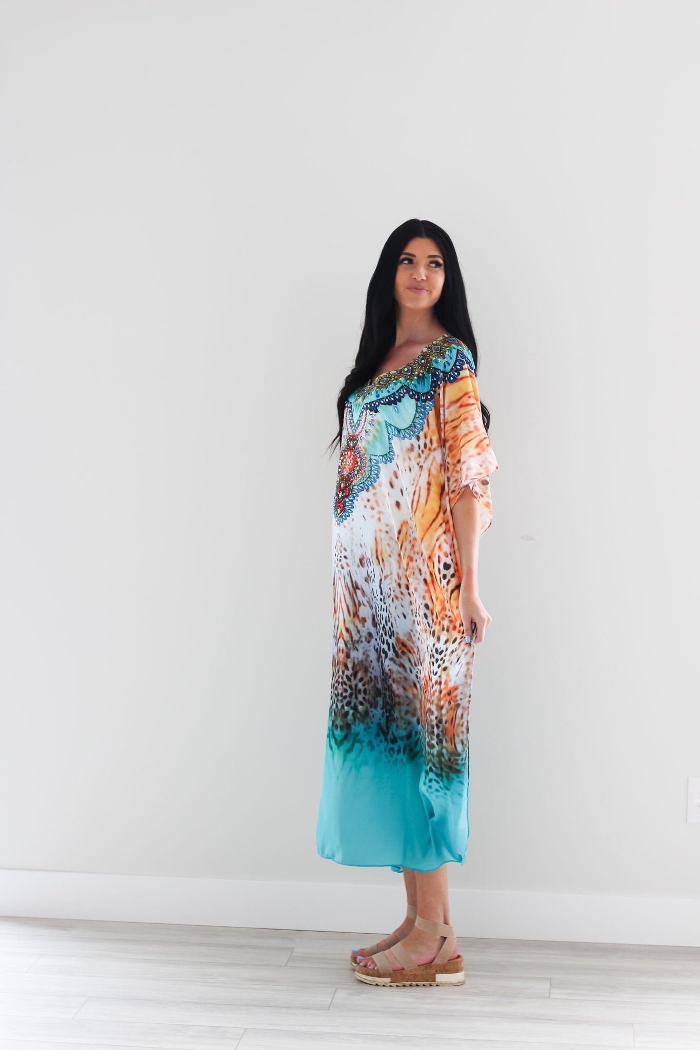 Embellished Caftan Dress For Women