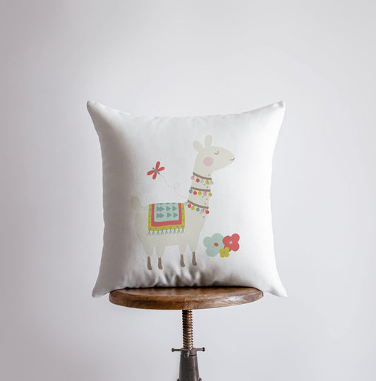 Llama with Necklace  Alpaca Pillow