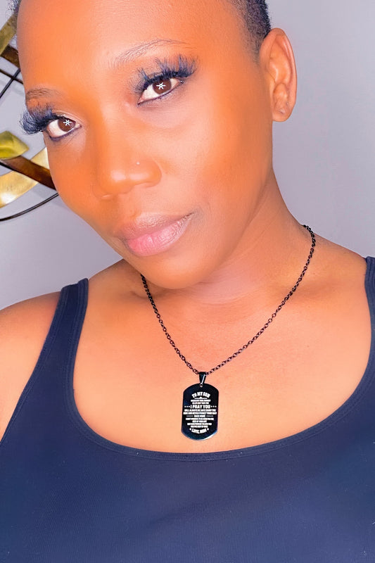 MILITARY MOM TAG PRAYER NECKLACE