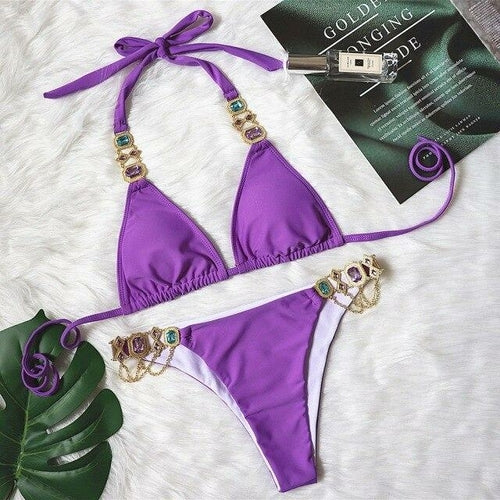 Jewelled Rhinestones Bikini Sets