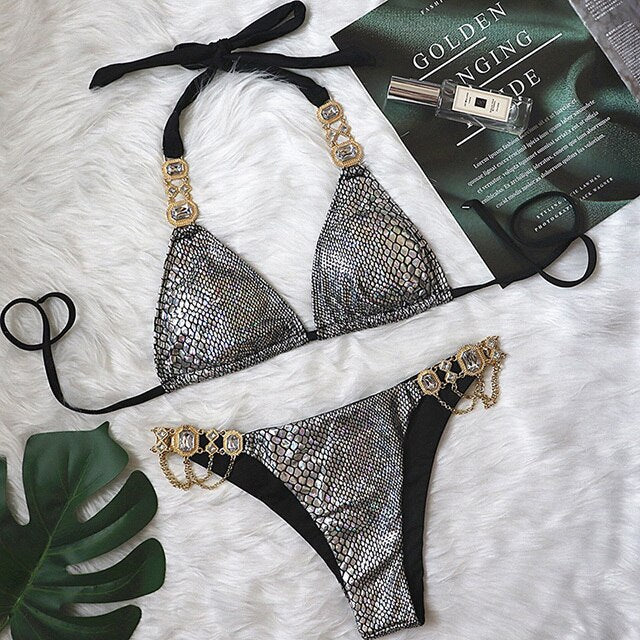 Jewelled Rhinestones Bikini Sets