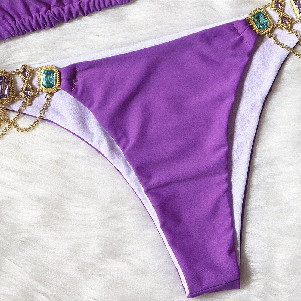 Jewelled Rhinestones Bikini Sets