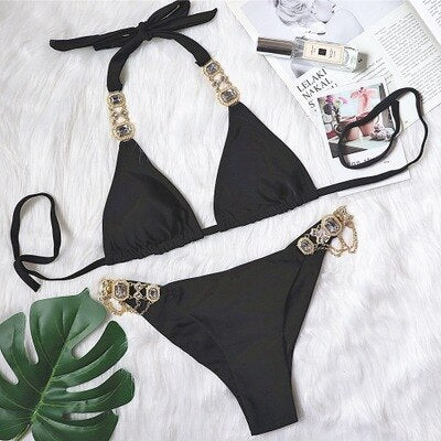 Jewelled Rhinestones Bikini Sets
