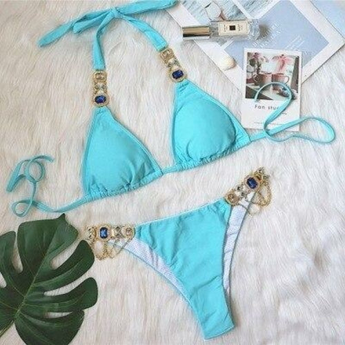 Jewelled Rhinestones Bikini Sets