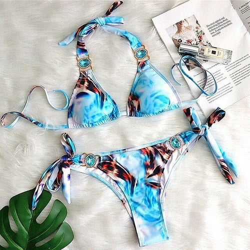 Jewelled Rhinestones Bikini Sets