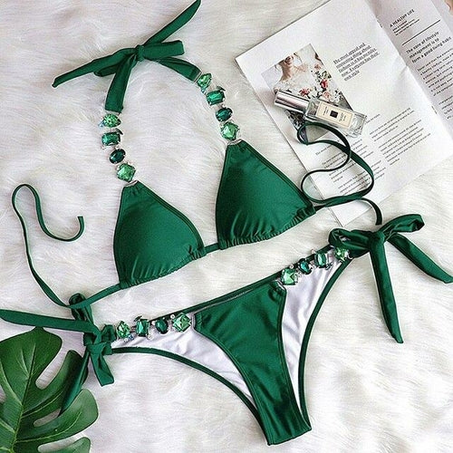 Jewelled Rhinestones Bikini Sets