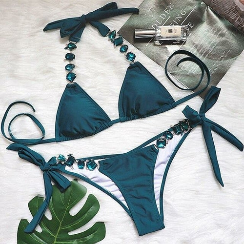 Jewelled Rhinestones Bikini Sets