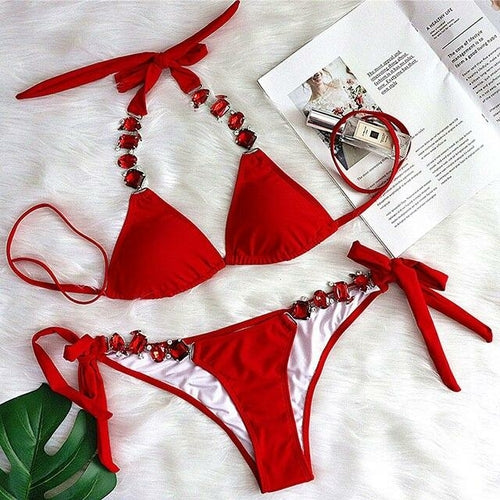 Jewelled Rhinestones Bikini Sets