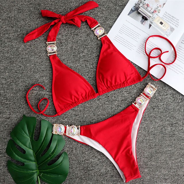 Jewelled Rhinestones Bikini Sets