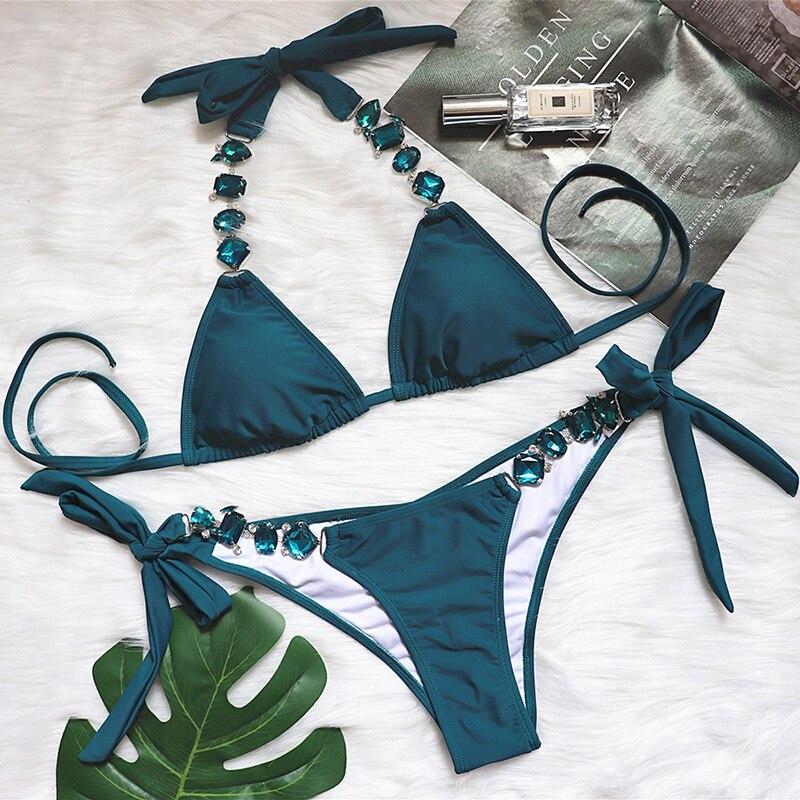 Jewelled Rhinestones Bikini Sets