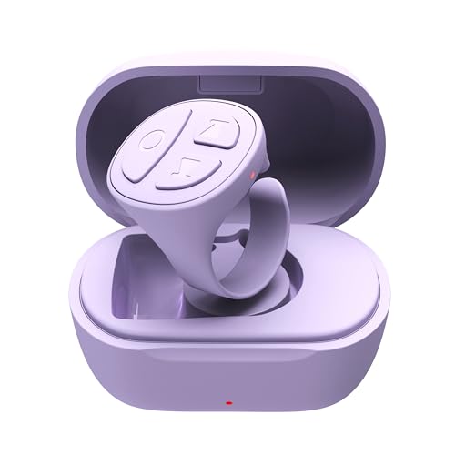Purple Ring Remote Page Turner Bluetooth for iPhone iPad iOS Android Kindle Tik tok