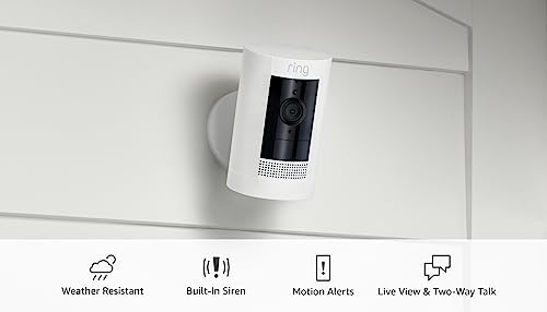 Ring Stick Up Cam Battery | Weather-Resistant Outdoor Camera, Live View, Color Night Vision, Two-way Talk, Motion alerts, Works with Alexa | Black