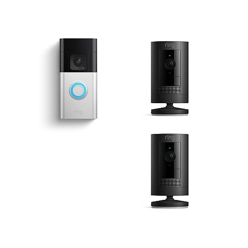 Ring Stick Up Cam Battery | Weather-Resistant Outdoor Camera, Live View, Color Night Vision, Two-way Talk, Motion alerts, Works with Alexa | Black
