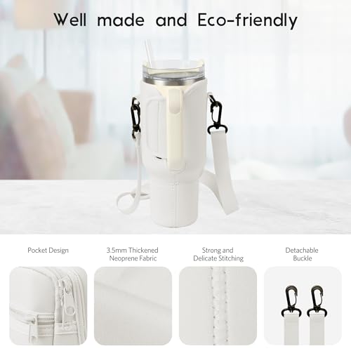 Stanley Cup Carrier With Pocket With Adjustable Strap
