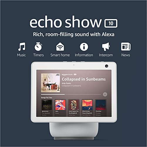 Echo Show 10 (3rd Gen) | HD smart display with motion and Alexa | Charcoal