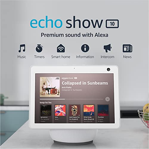 Echo Show 10 (3rd Gen) | HD smart display with motion and Alexa | Charcoal