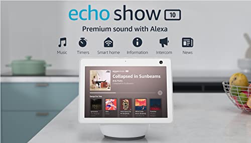 Echo Show 10 (3rd Gen) | HD smart display with motion and Alexa | Charcoal