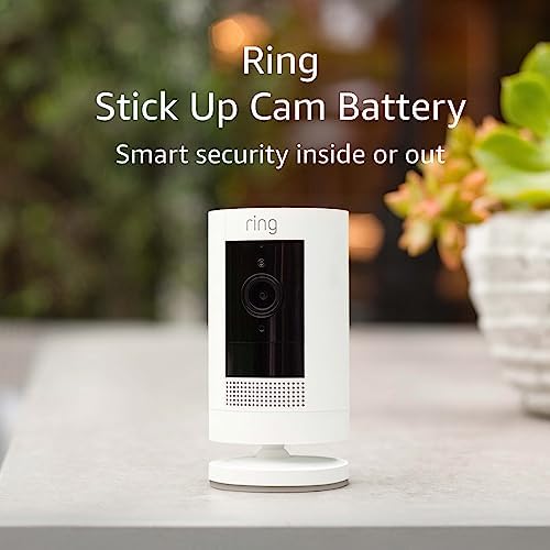 Ring Stick Up Cam Battery | Weather-Resistant Outdoor Camera, Live View, Color Night Vision, Two-way Talk, Motion alerts, Works with Alexa | Black